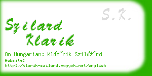 szilard klarik business card